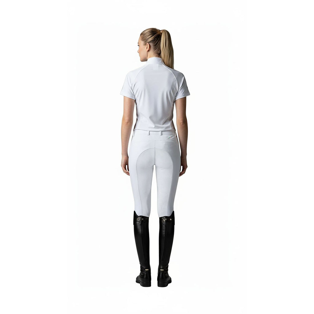 Fresno White Ladies Knee Grip Breeches - Løwenborg - C2E
