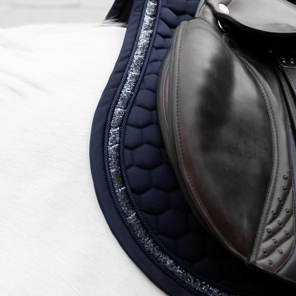 Kentucky Saddle Pad Glitter Band Jumping - Navy