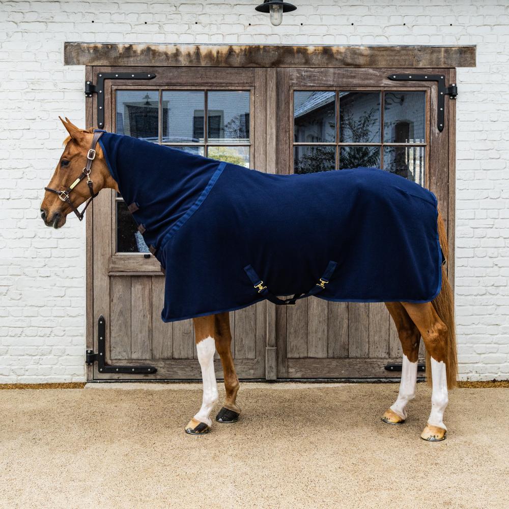 Kentucky Fleece Rug with Neck - Navy