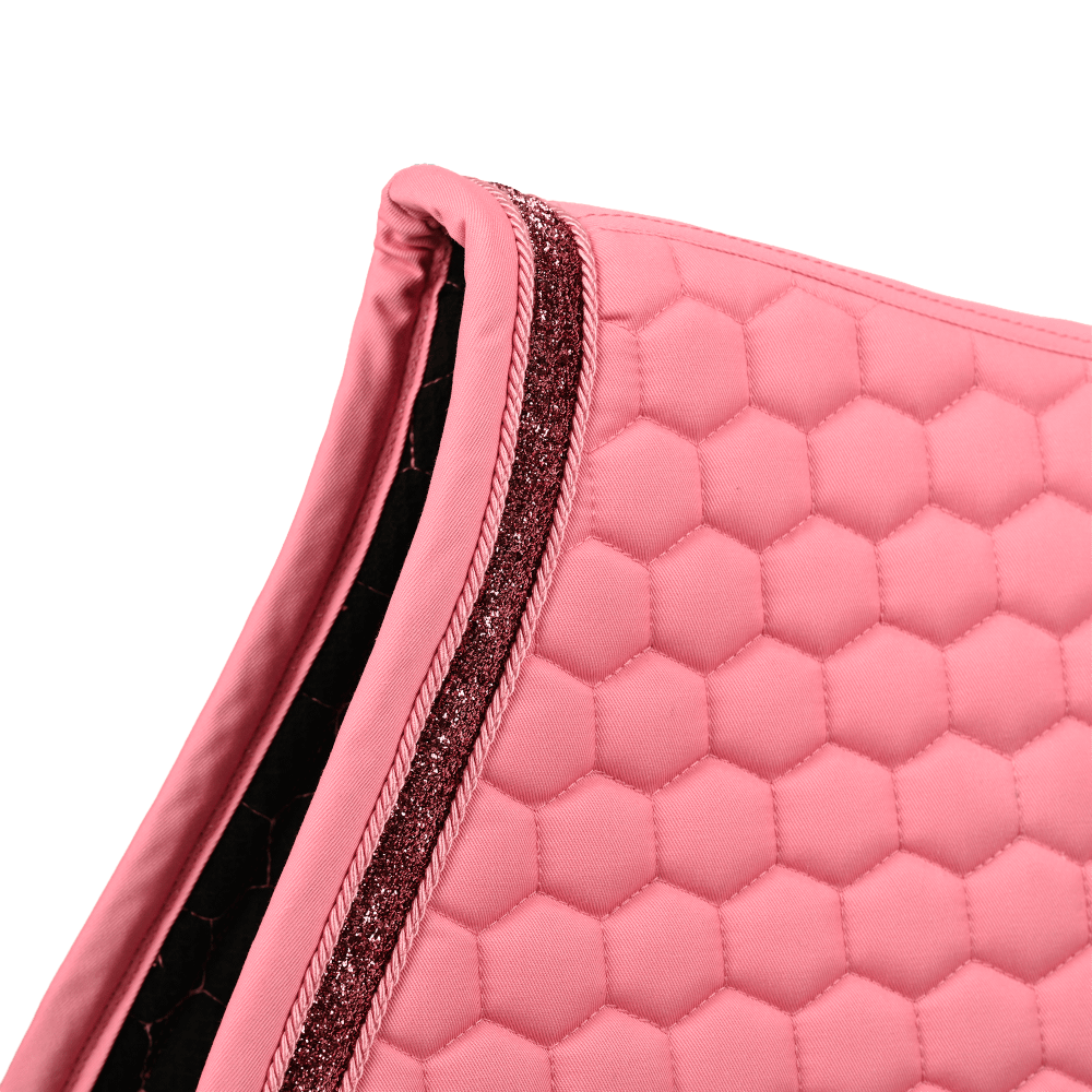 Kentucky Saddle Pad Glitter Band Jumping - Lys Rosa detalj