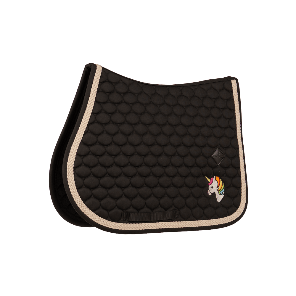 Kentucky Saddle Pad with Plaited Cord Unicorn Jumping - Sort