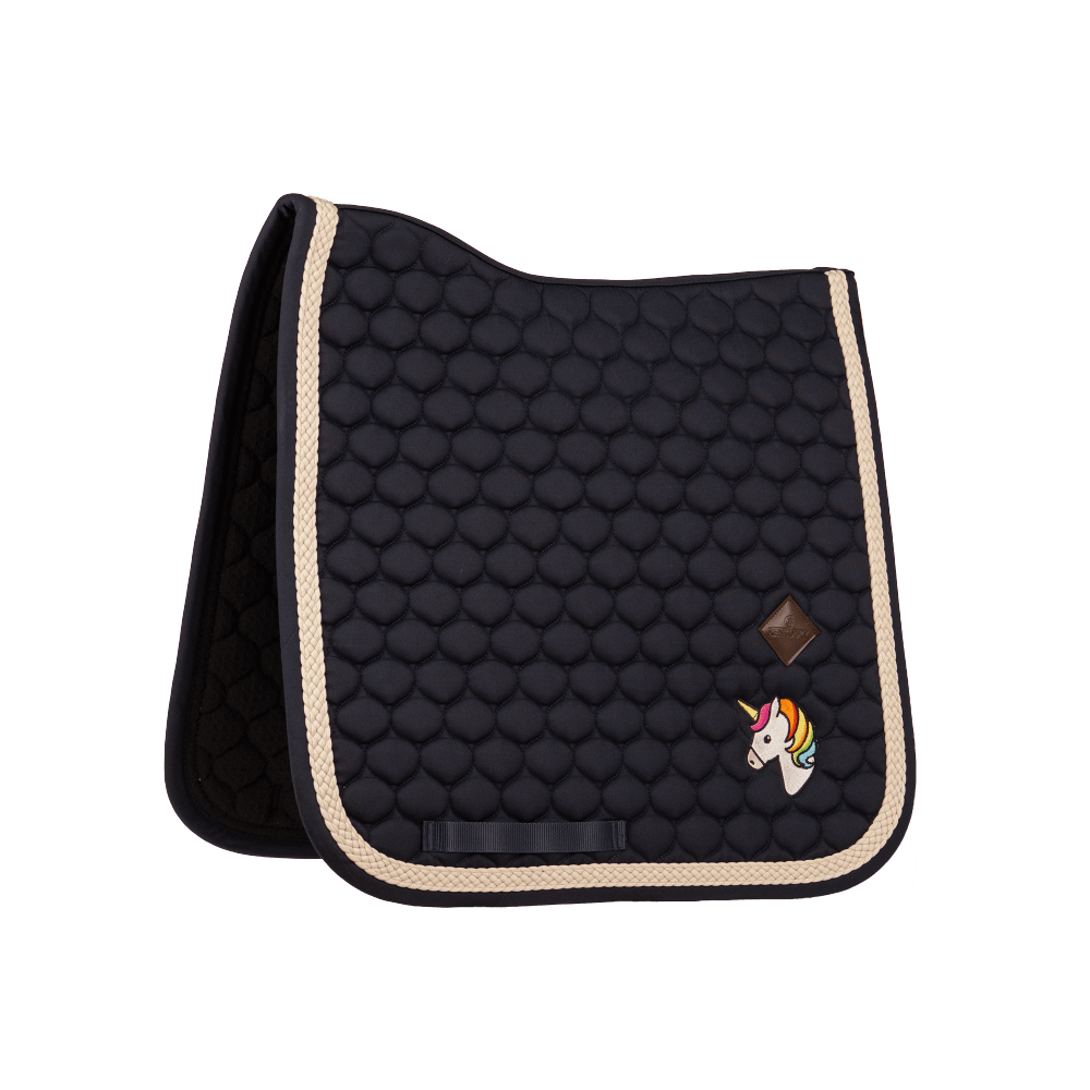 Kentucky Saddle Pad with Plaited Cord Unicorn Dressage - Navy