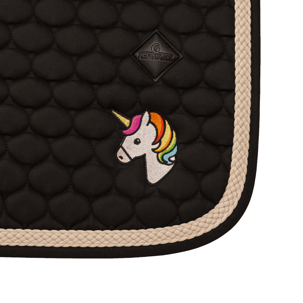 Kentucky Saddle Pad with Plaited Cord Unicorn Jumping - Sort