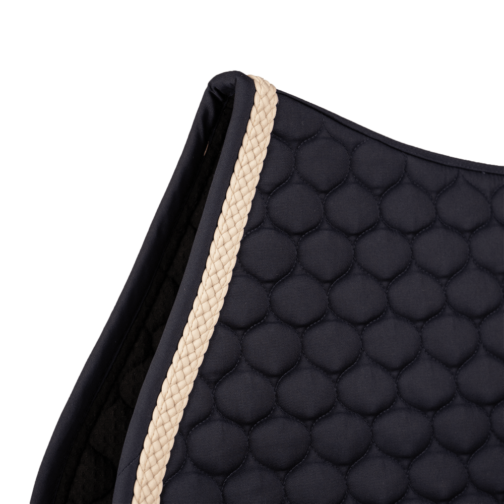 Kentucky Saddle Pad with Plaited Cord Unicorn Jumping - Navy