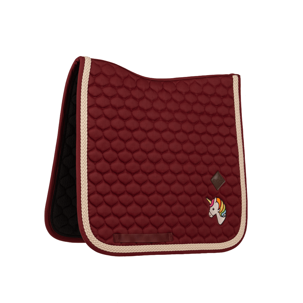 Kentucky Saddle Pad with Plaited Cord Unicorn Dressage - Bordeaux