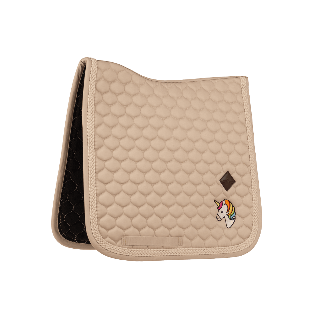 Kentucky Saddle Pad with Plaited Cord Unicorn Dressage - Beige
