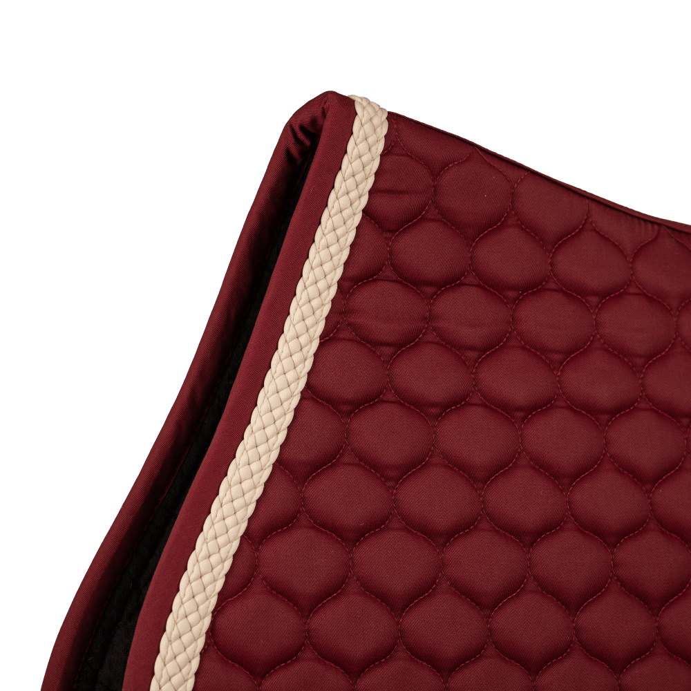 Kentucky Saddle Pad with Plaited Cord Unicorn Jumping - Bordeaux
