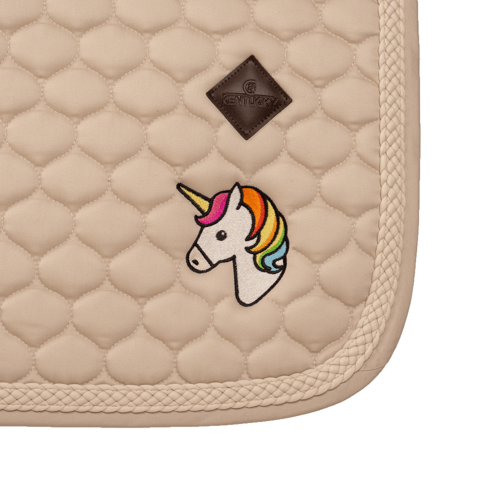 Kentucky Saddle Pad with Plaited Cord Unicorn Dressage - Beige