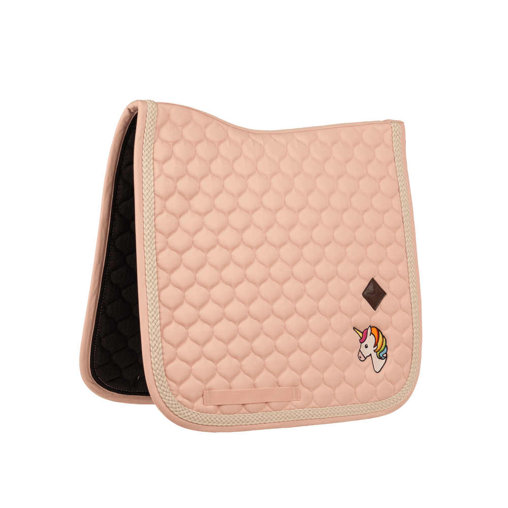 Kentucky Saddle Pad with Plaited Cord Unicorn Dressage - Lys rosa