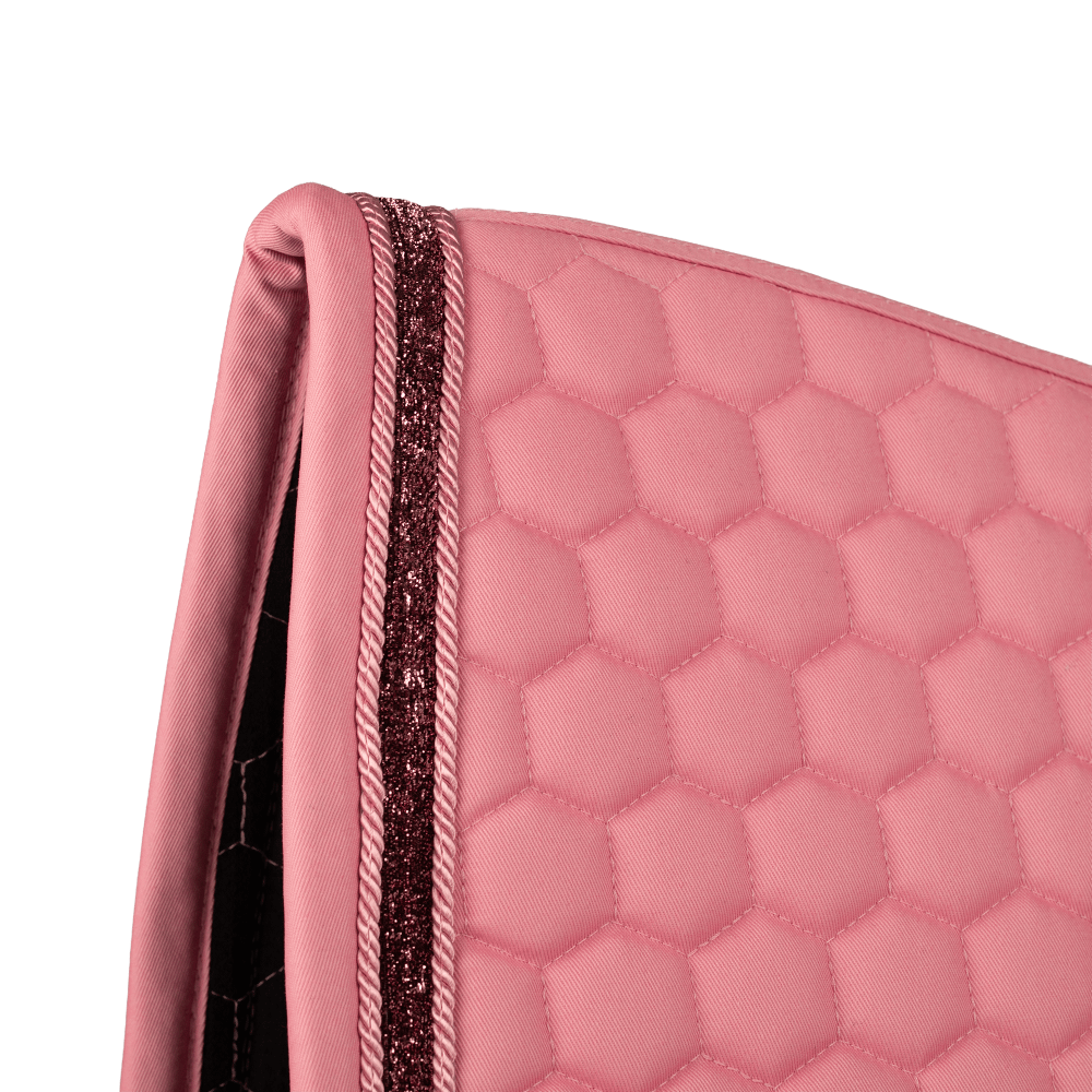 Kentucky Saddle Pad Glitter Band Dressage - Lys Rosa detalj