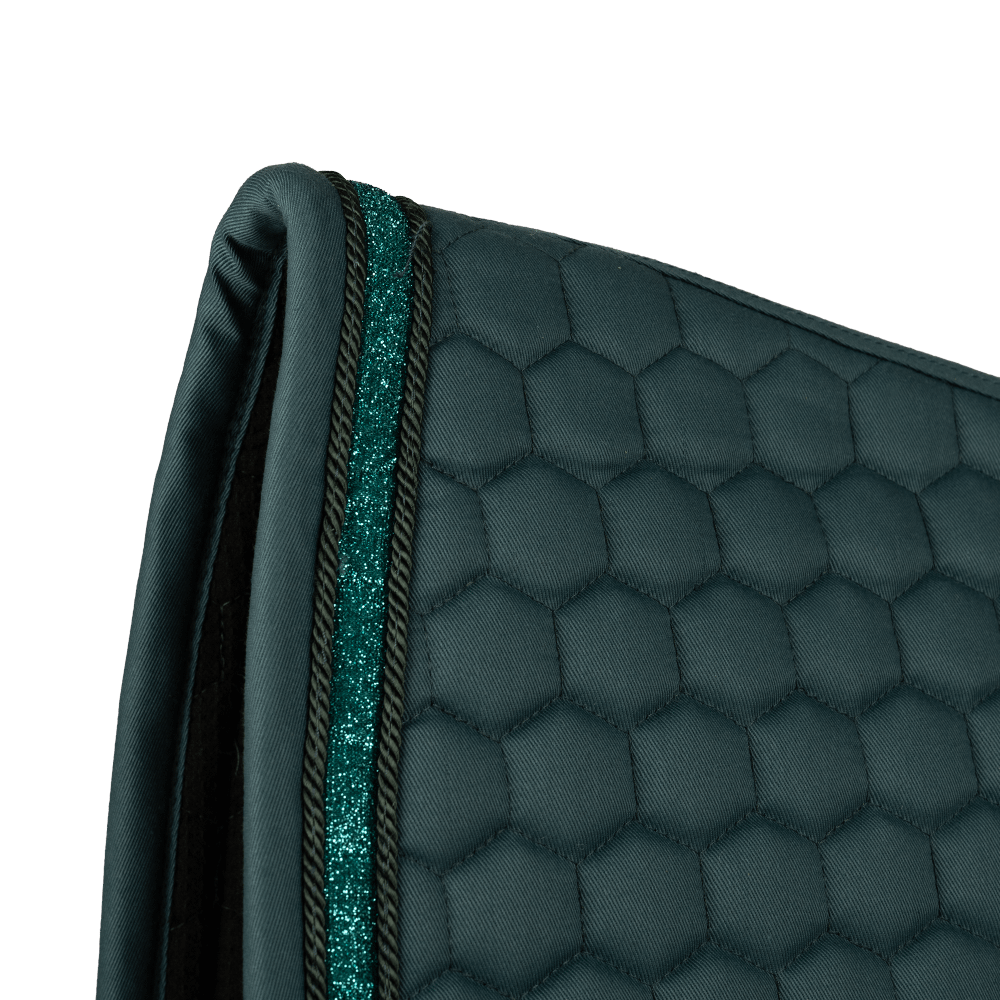 Kentucky Saddle Pad Glitter Band Dressage - Emerald detalj
