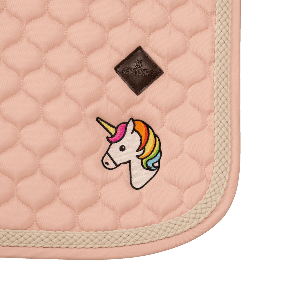 Kentucky Saddle Pad with Plaited Cord Unicorn Dressage - Lys rosa