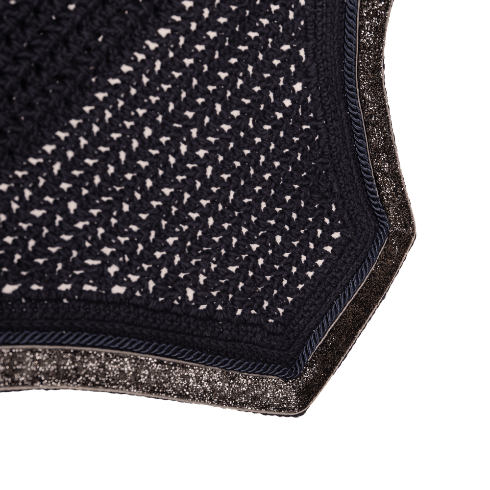 Kentucky Fly Veil Glitter Band Wellington - Navy