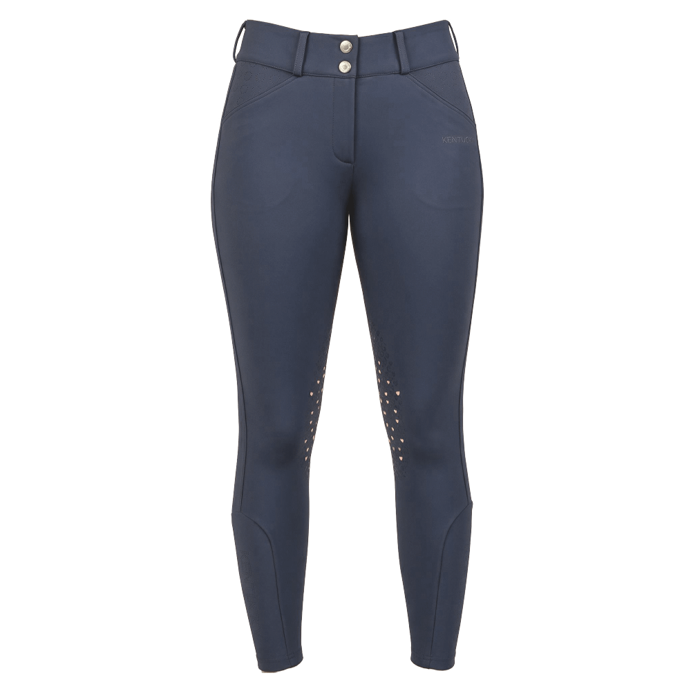 Kentucky Miami Women Breeches Heart Knee Grip - Navy