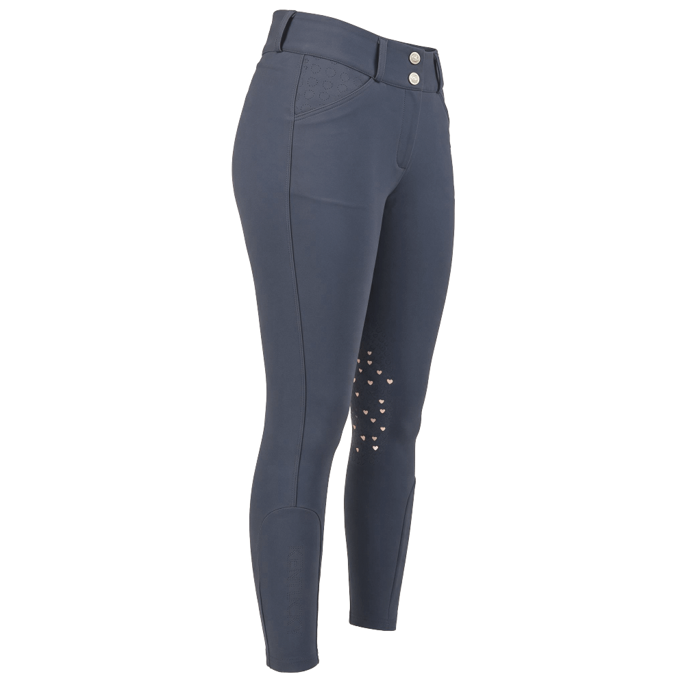 Kentucky Miami Women Breeches Heart Knee Grip - Navy