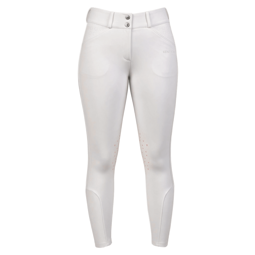 Kentucky Miami Women Breeches Heart Knee Grip - Hvit