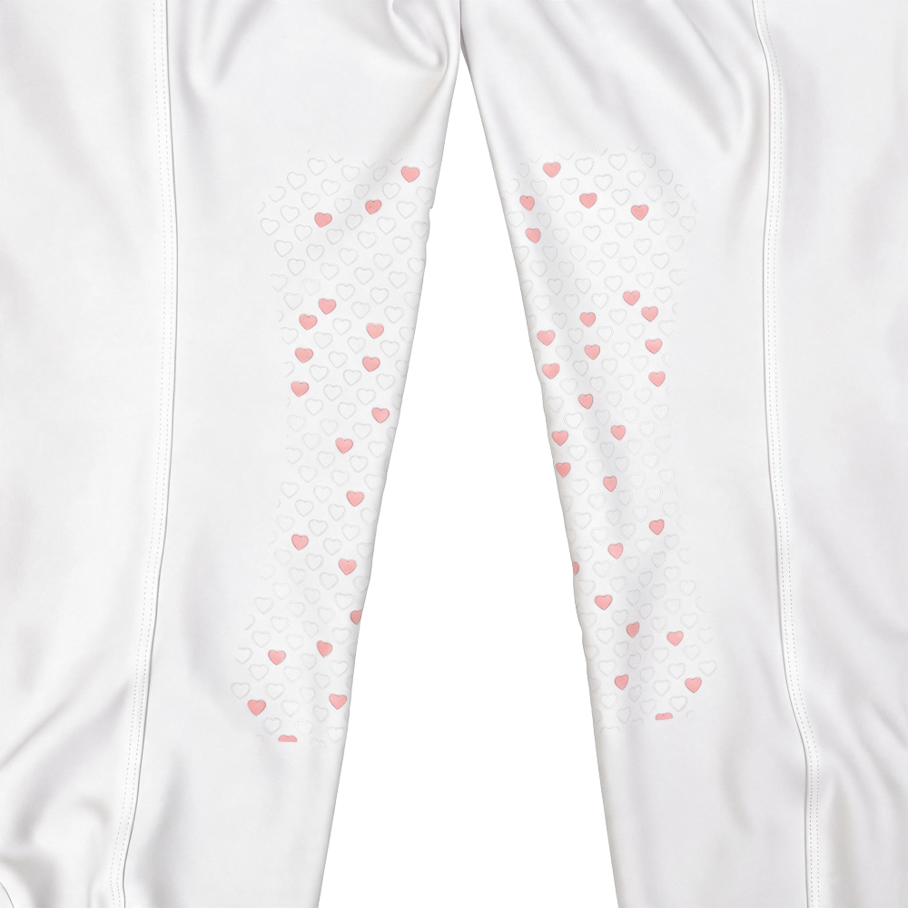 Kentucky Miami Women Breeches Heart Knee Grip - Hvit