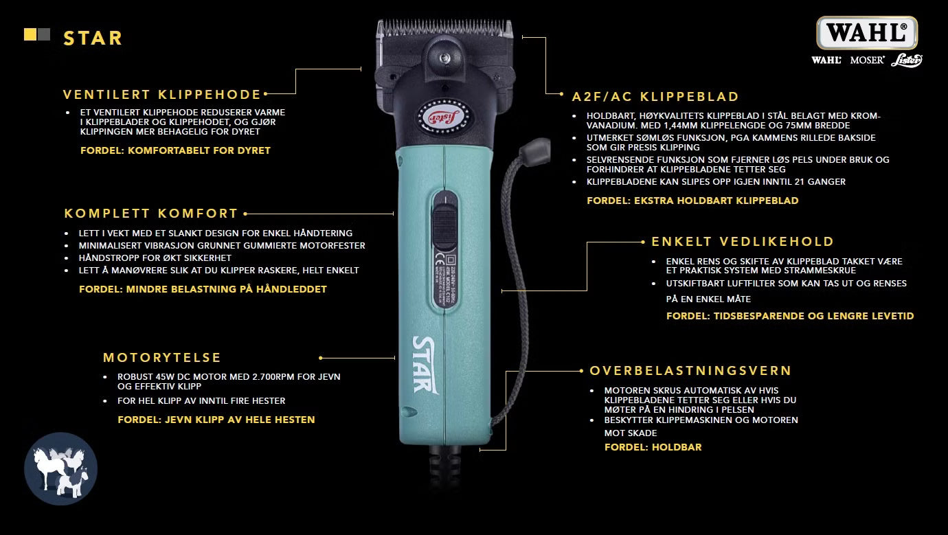 Klippemaskin Lister Star