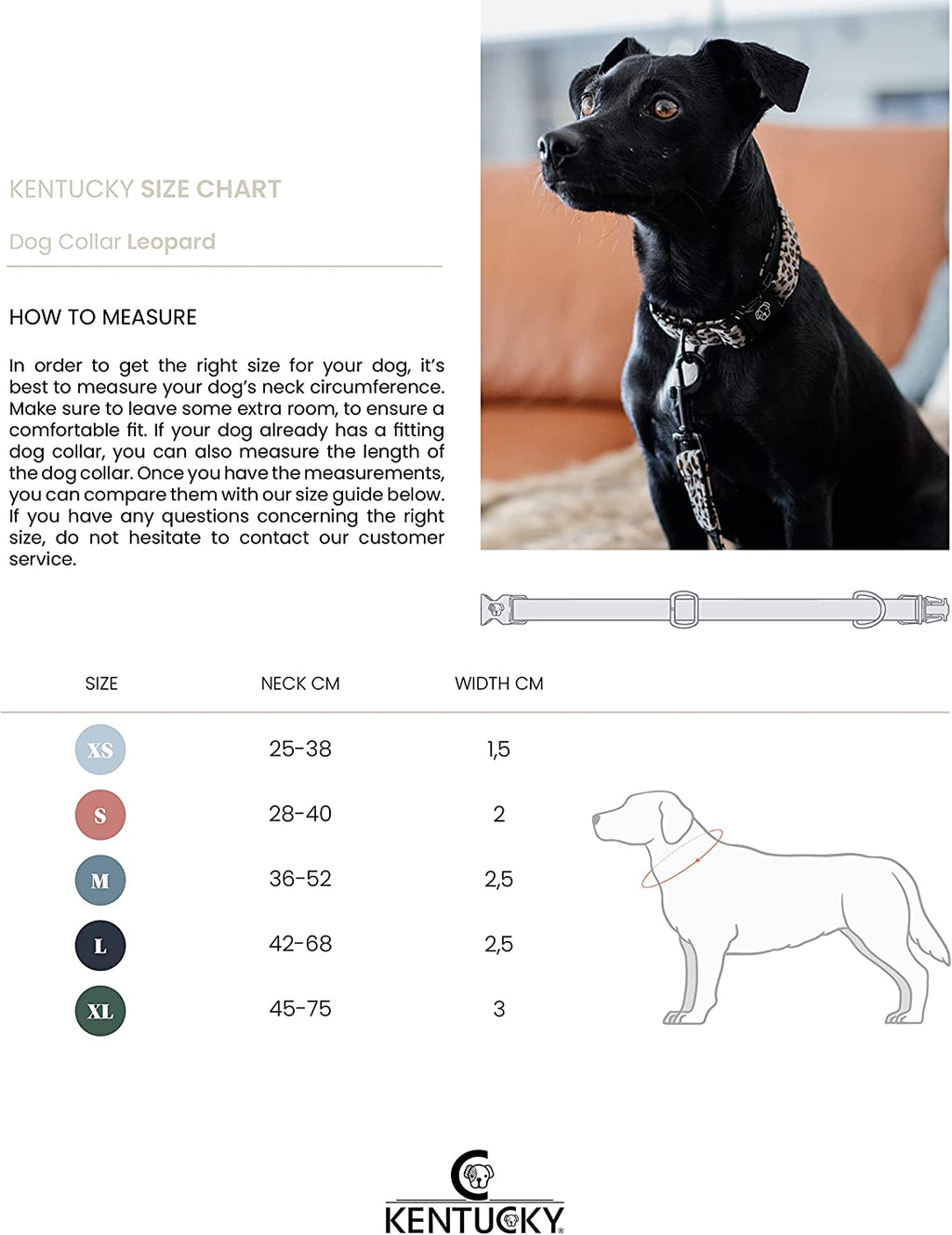 Kentucky Dog Collar Leopard - Løwenborg - Kentucky Dogwear