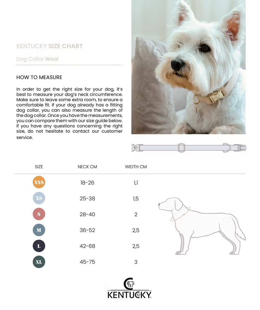 Kentucky Dog Collar Wool - Løwenborg - Kentucky Dogwear