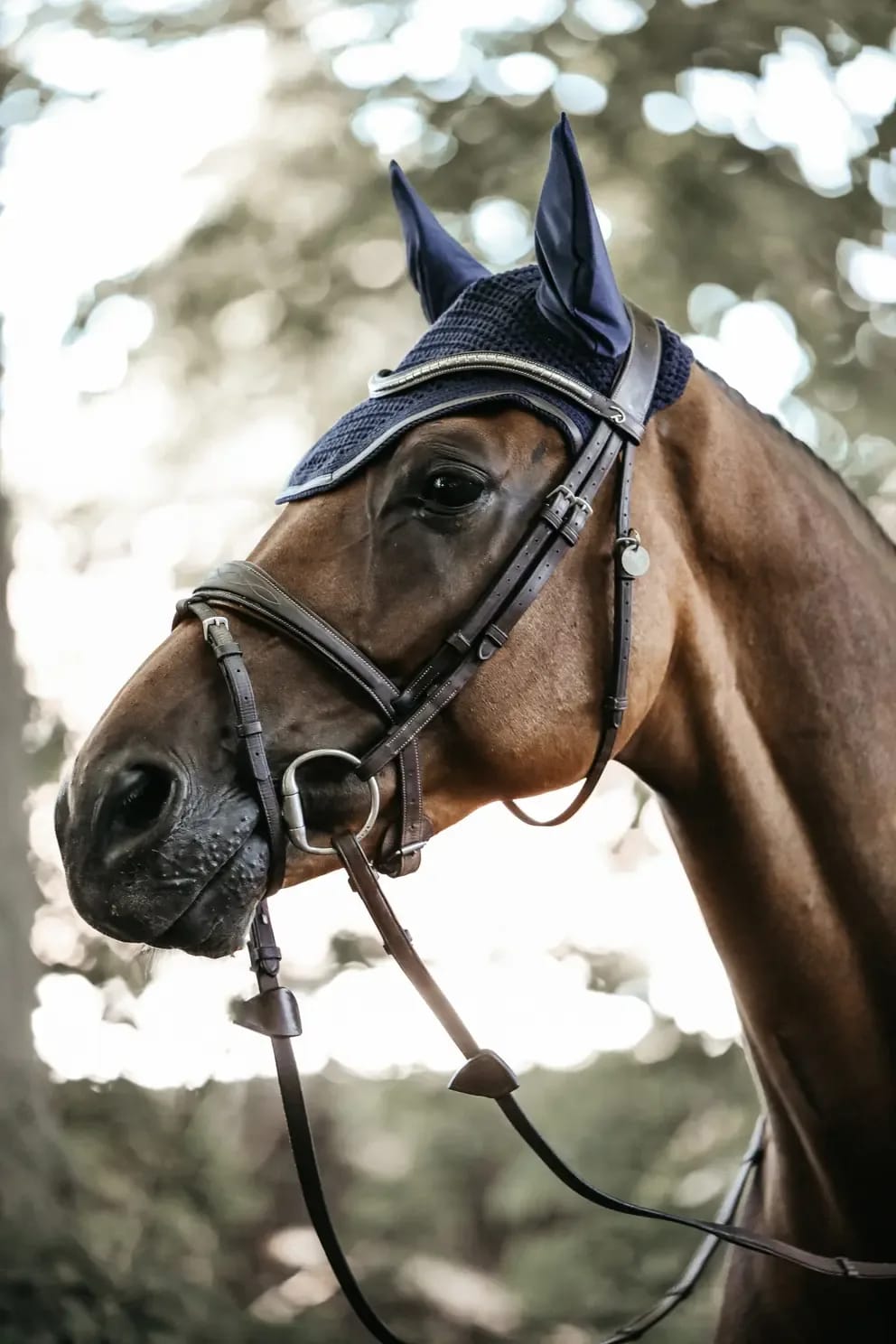 Kentucky Fly veil Wellington Leather - Løwenborg - Kentucky Horsewear