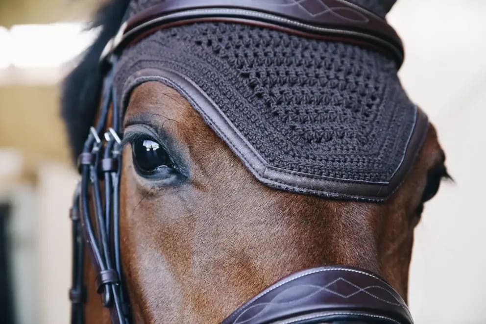 Kentucky Fly veil Wellington Leather - Løwenborg - Kentucky Horsewear