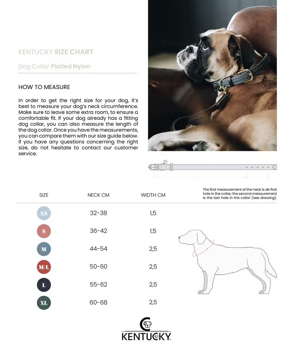 Kentucky Plaited Nylon Dog Collar - Løwenborg - Kentucky Dogwear