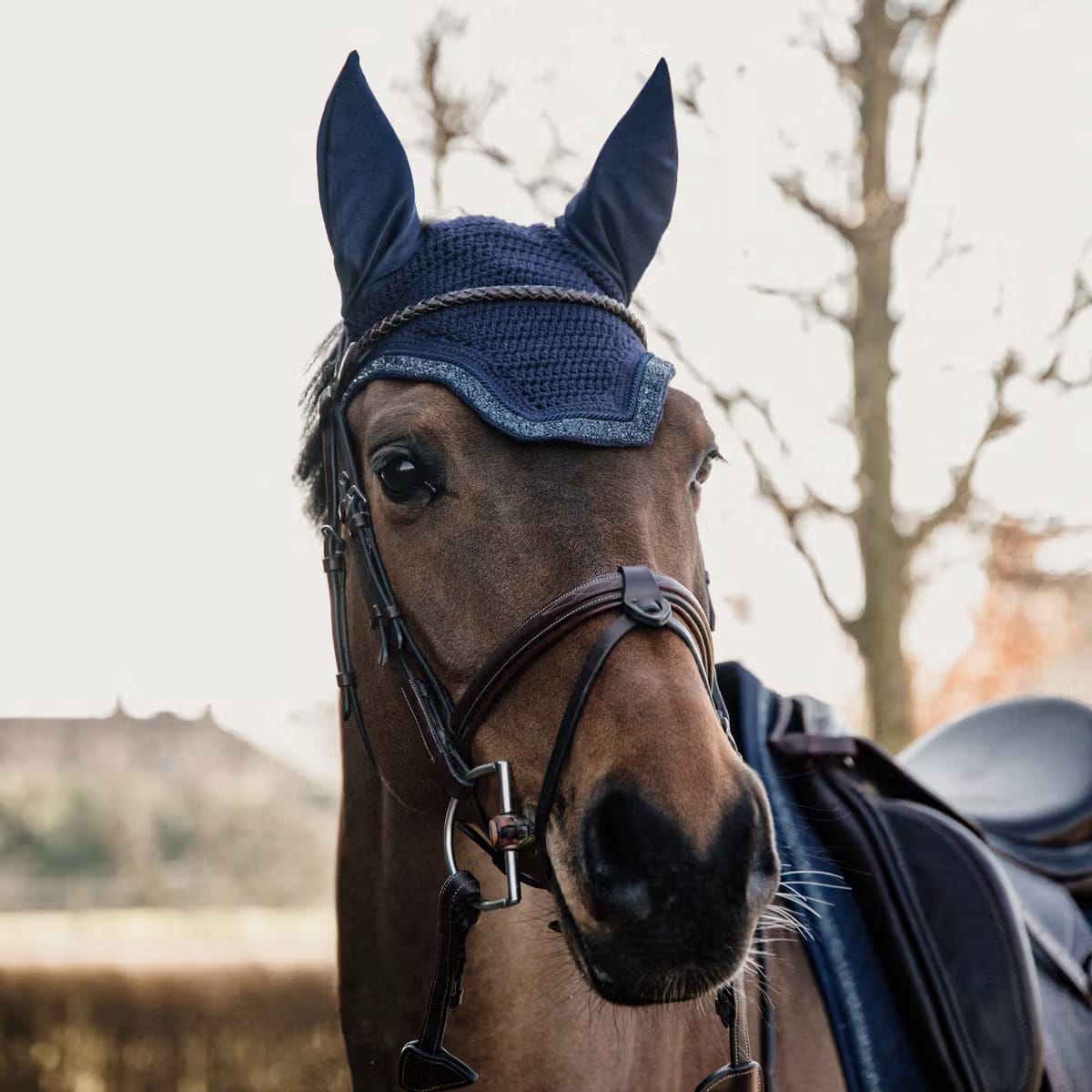 Kentucky Fly Veil Wellington Glitter Stone - Løwenborg - Kentucky Horsewear