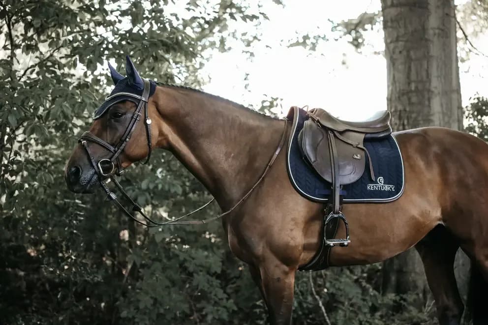 Kentucky Saddle Pad Fishbone Leather Jumping - Løwenborg - Kentucky Horsewear