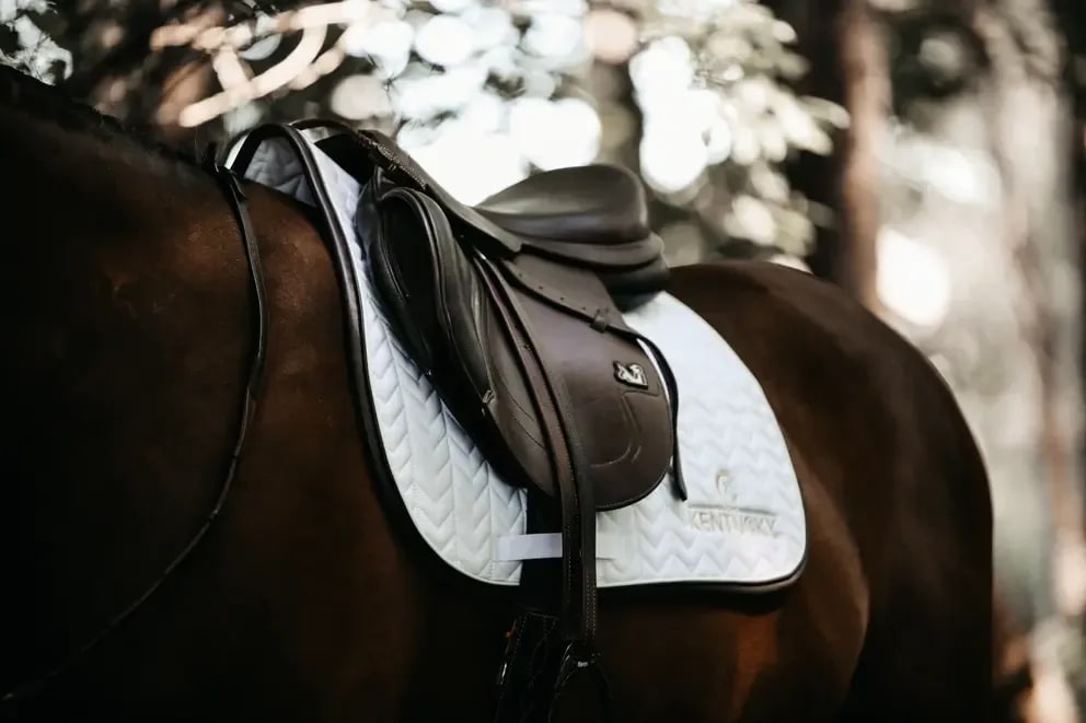 Kentucky Saddle Pad Fishbone Leather Jumping - Løwenborg - Kentucky Horsewear