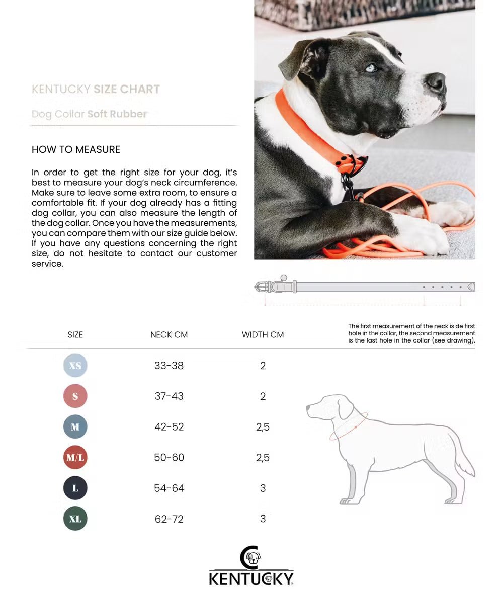 Kentucky Dog Collar Soft Rubber - Løwenborg - Kentucky Dogwear