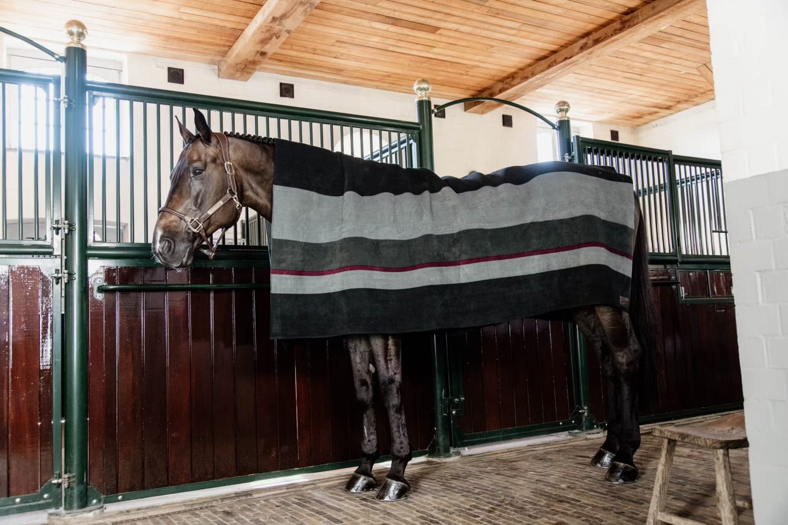 Kentucky Heavy Fleece Rug Square Stripes