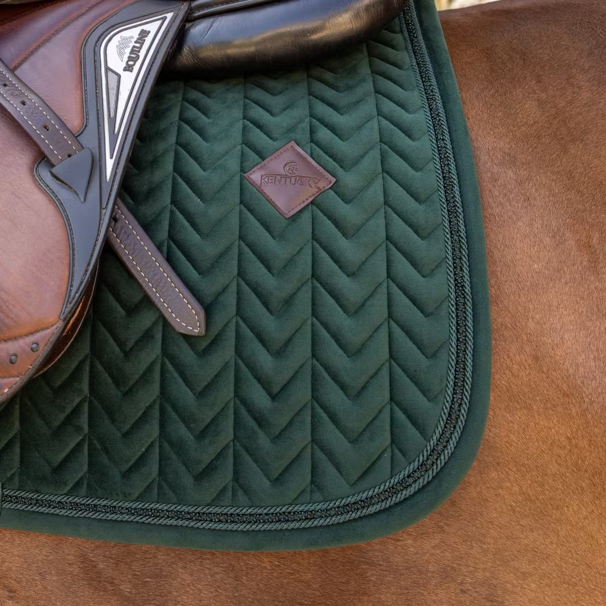 Kentucky Saddle Pad Velvet Mini Pearls Jumping - Løwenborg - Kentucky Horsewear