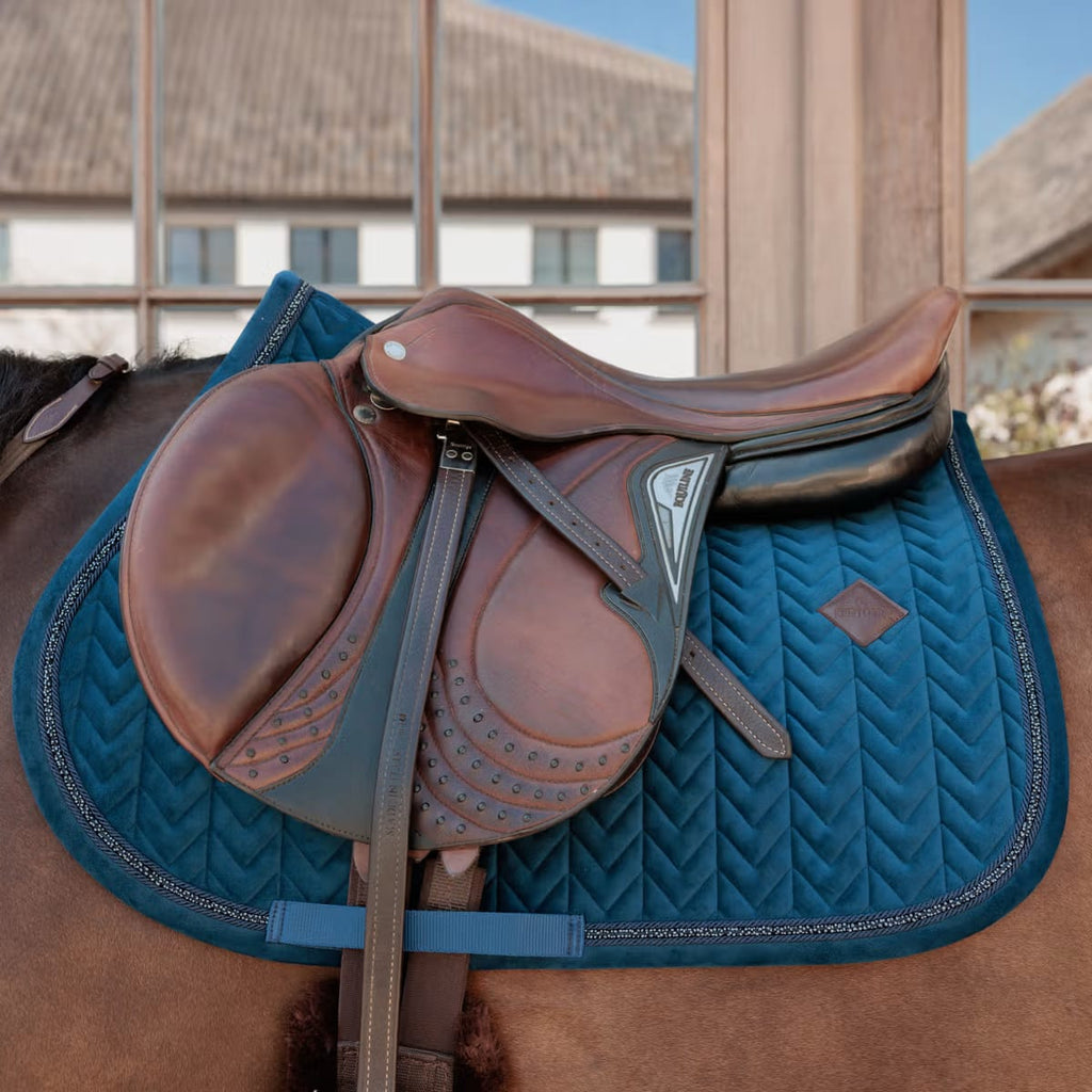 Kentucky Saddle Pad Velvet Mini Pearls Jumping - Løwenborg - Kentucky Horsewear