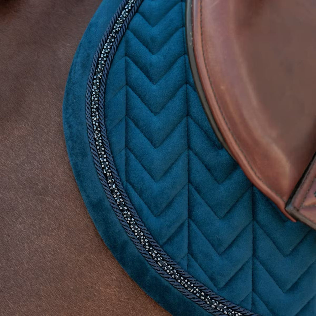 Kentucky Saddle Pad Velvet Mini Pearls Jumping - Løwenborg - Kentucky Horsewear