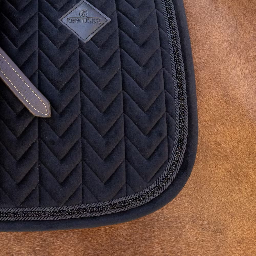 Kentucky Saddle Pad Velvet Mini Pearls Jumping - Løwenborg - Kentucky Horsewear