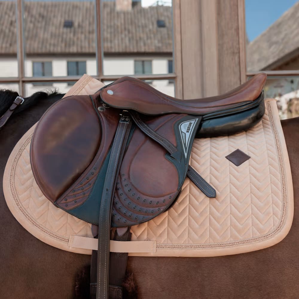 Kentucky Saddle Pad Velvet Mini Pearls Jumping - Løwenborg - Kentucky Horsewear