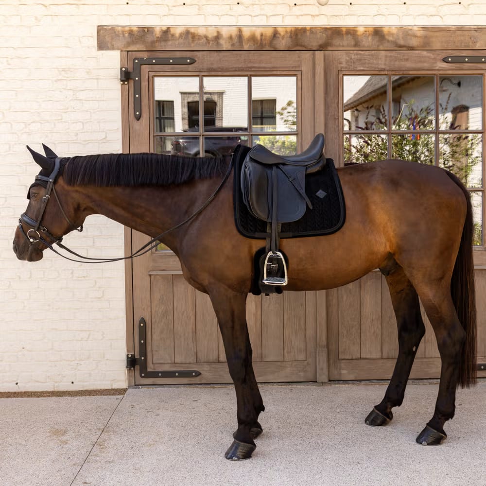 Kentucky Saddle Pad Velvet Mini Pearls Dressage - Løwenborg - Kentucky Horsewear
