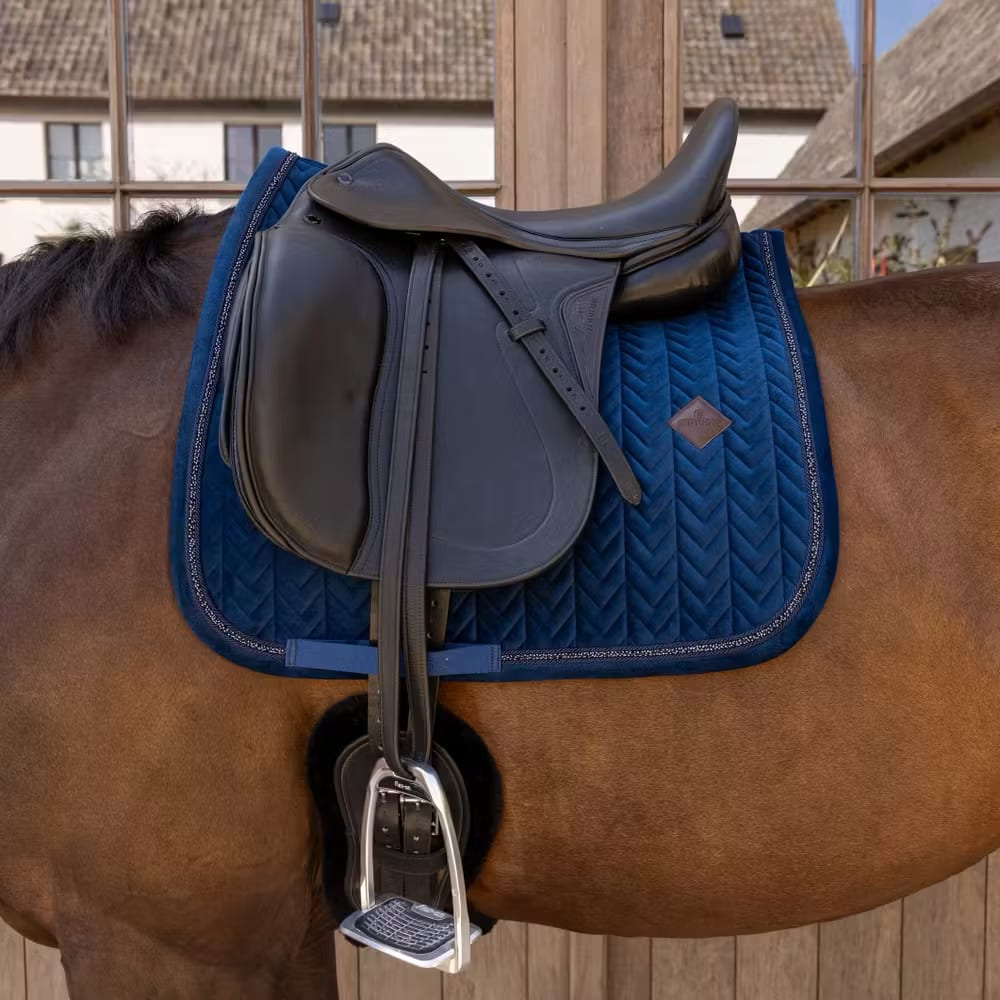 Kentucky Saddle Pad Velvet Mini Pearls Dressage - Løwenborg - Kentucky Horsewear
