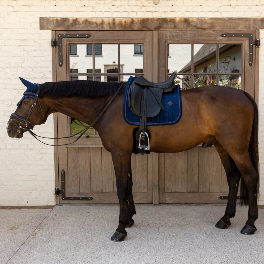 Kentucky Saddle Pad Velvet Mini Pearls Dressage - Løwenborg - Kentucky Horsewear