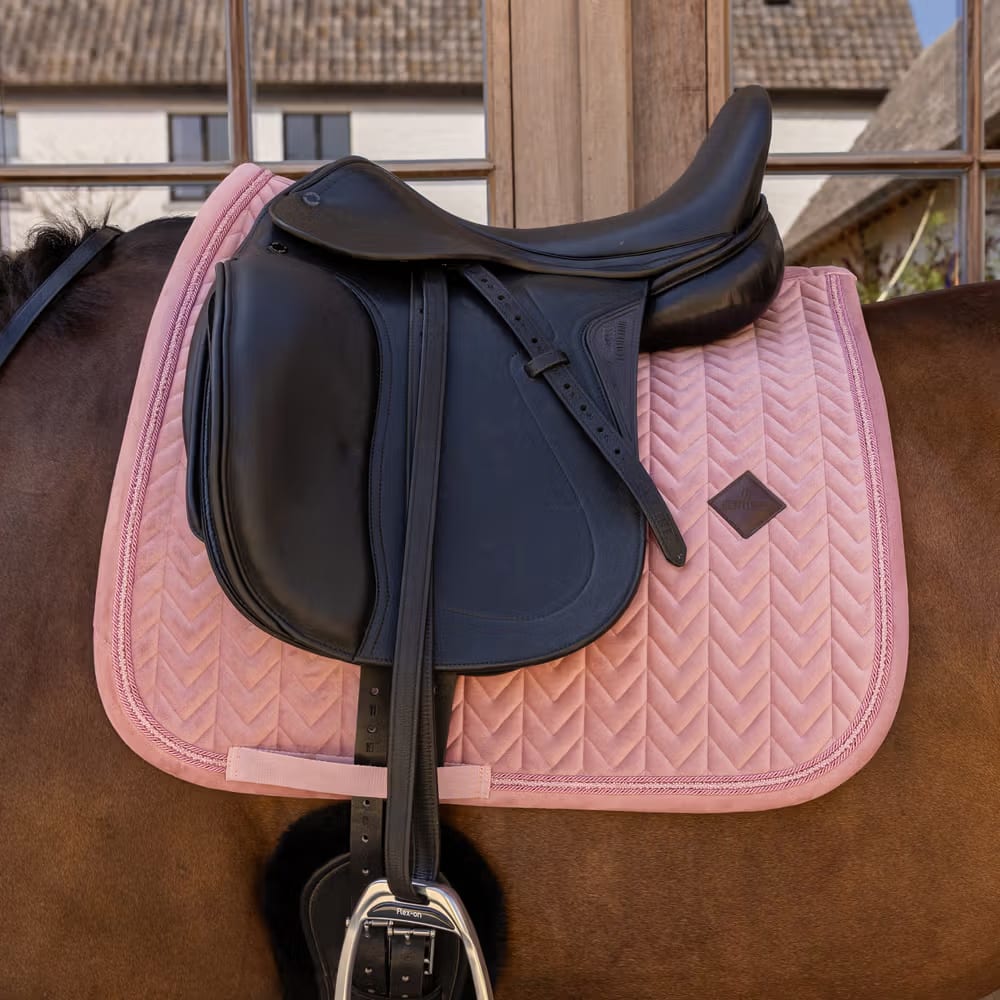 Kentucky Saddle Pad Velvet Mini Pearls Dressage - Løwenborg - Kentucky Horsewear