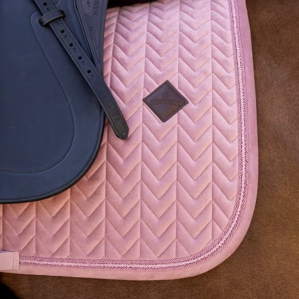 Kentucky Saddle Pad Velvet Mini Pearls Dressage - Løwenborg - Kentucky Horsewear