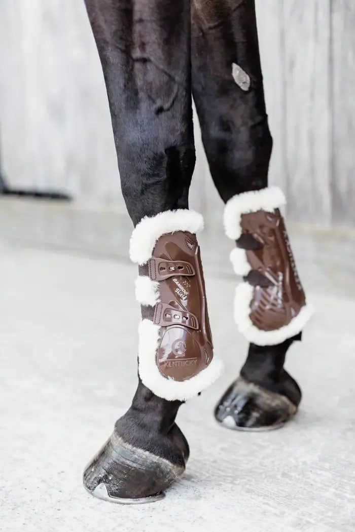 Kentucky Vegan Sheepskin Tendon Boots Bamboo Elastic - Løwenborg - Kentucky Horsewear