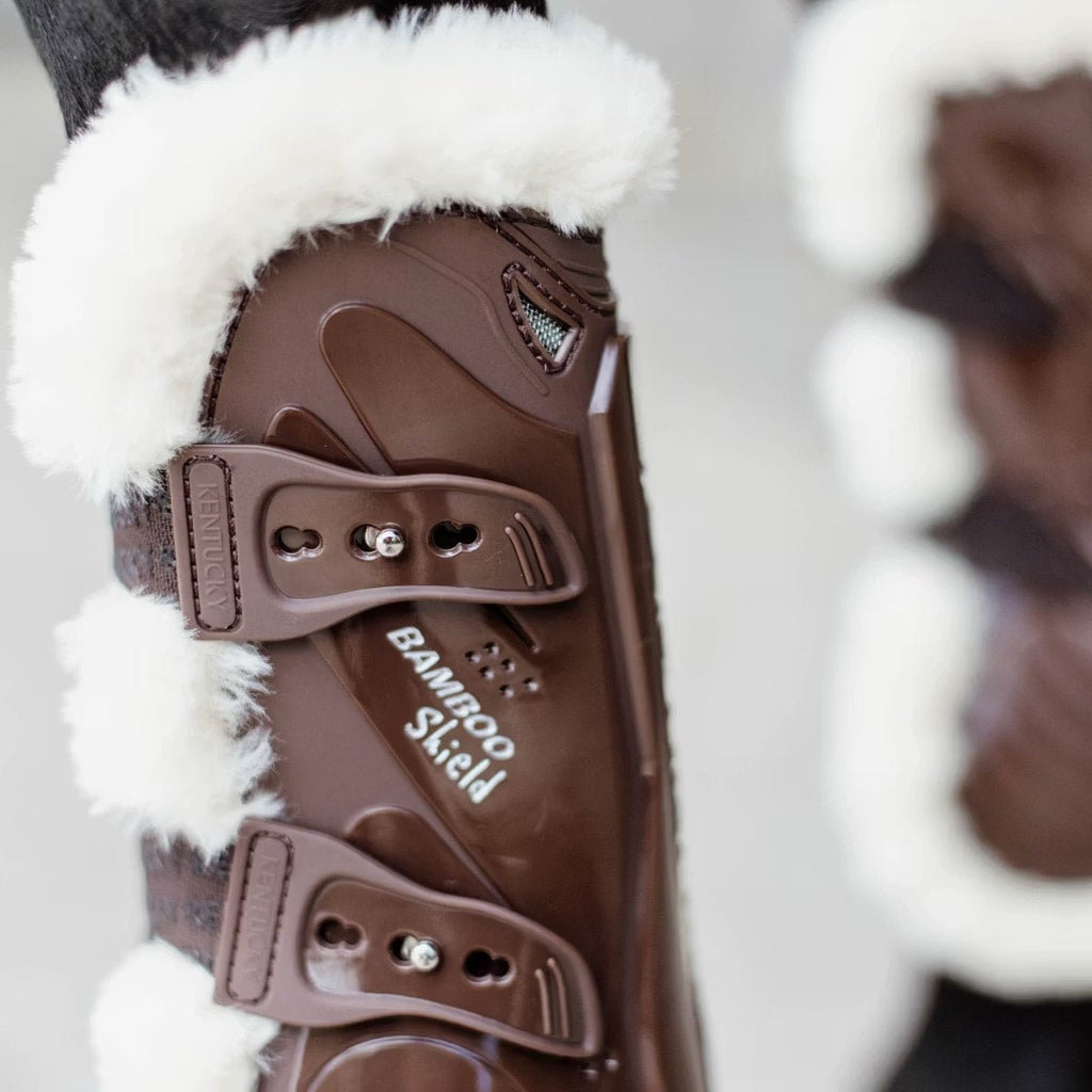 Kentucky Vegan Sheepskin Tendon Boots Bamboo Elastic - Løwenborg - Kentucky Horsewear