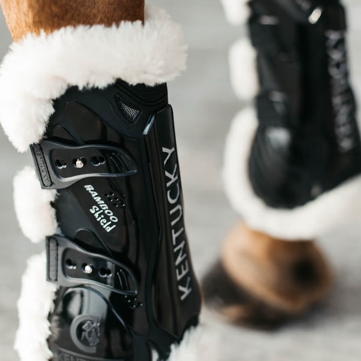 Kentucky Vegan Sheepskin Tendon Boots Bamboo Elastic - Løwenborg - Kentucky Horsewear