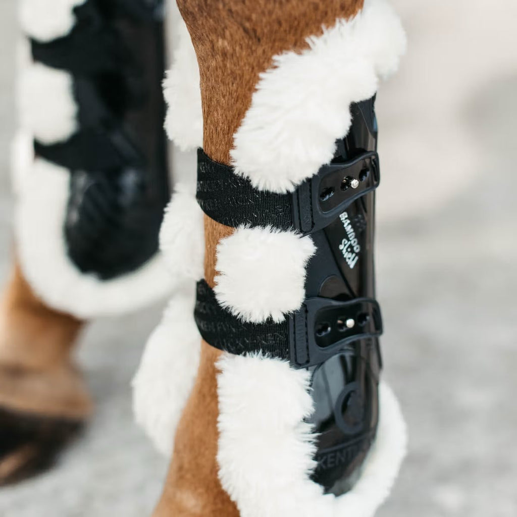 Kentucky Vegan Sheepskin Tendon Boots Bamboo Elastic - Løwenborg - Kentucky Horsewear