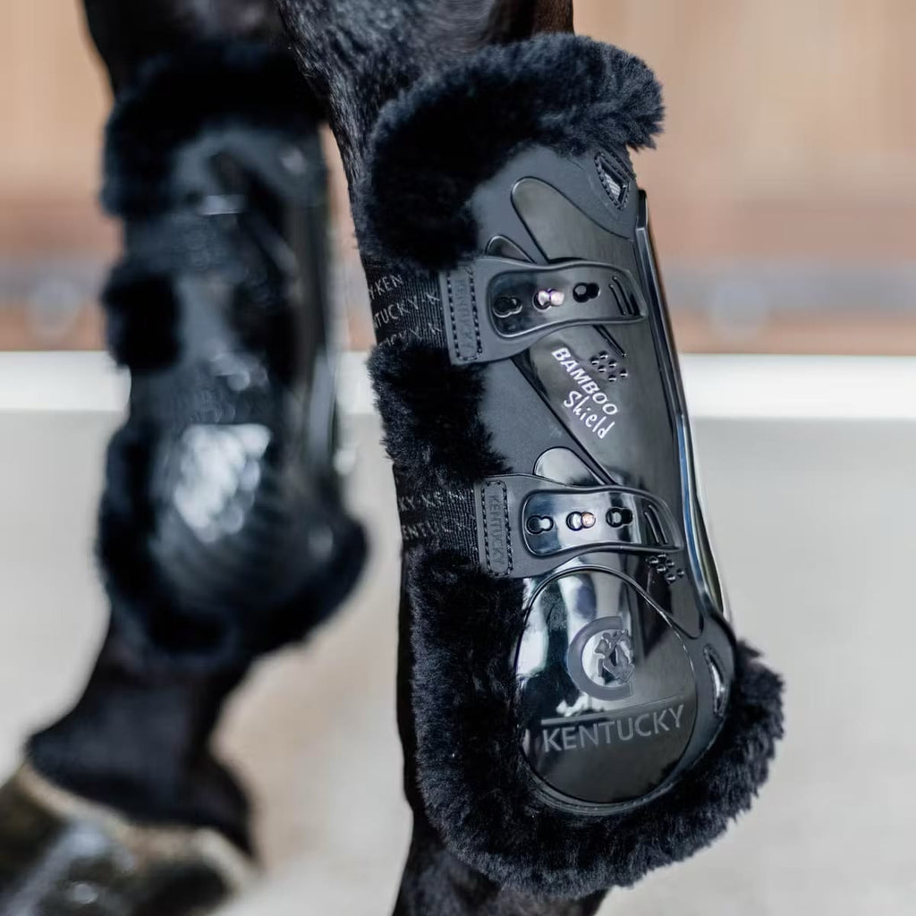 Kentucky Vegan Sheepskin Tendon Boots Bamboo Elastic - Løwenborg - Kentucky Horsewear