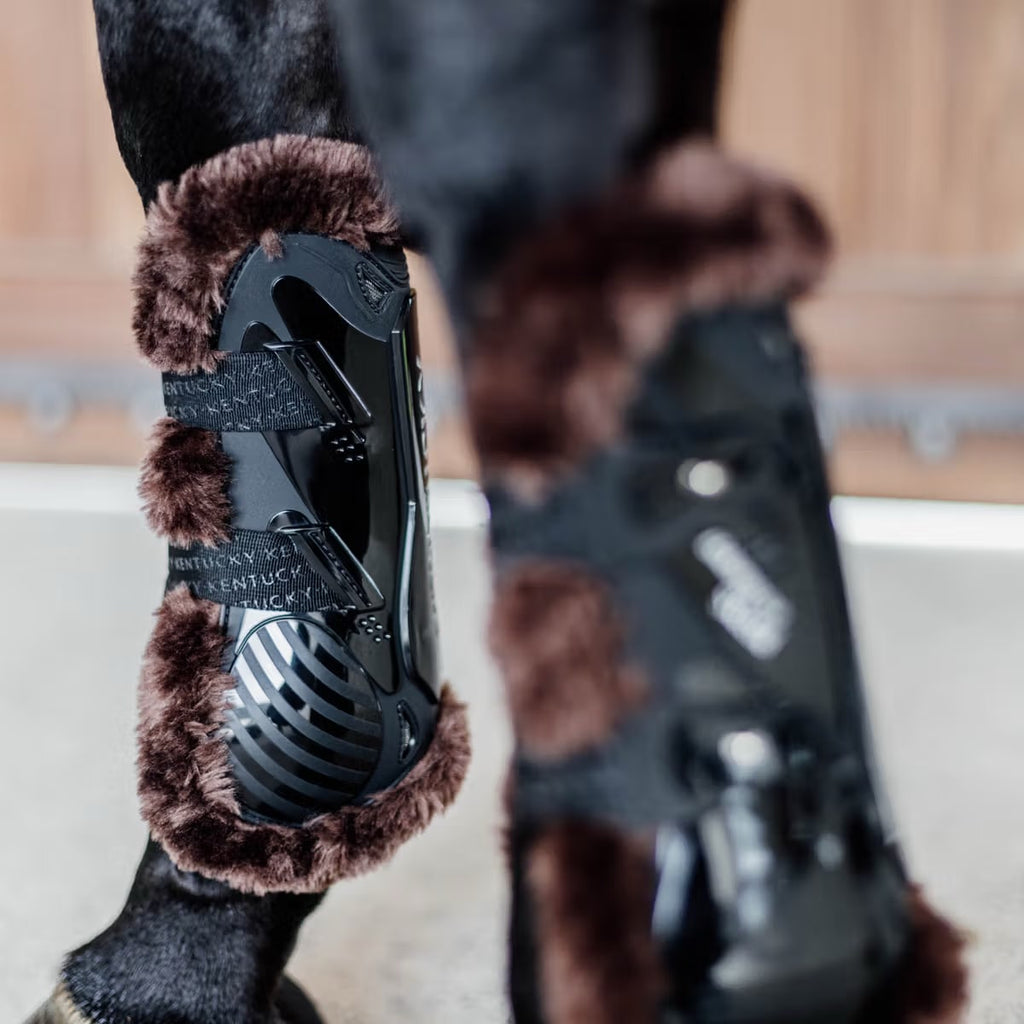 Kentucky Vegan Sheepskin Tendon Boots Bamboo Elastic - Løwenborg - Kentucky Horsewear
