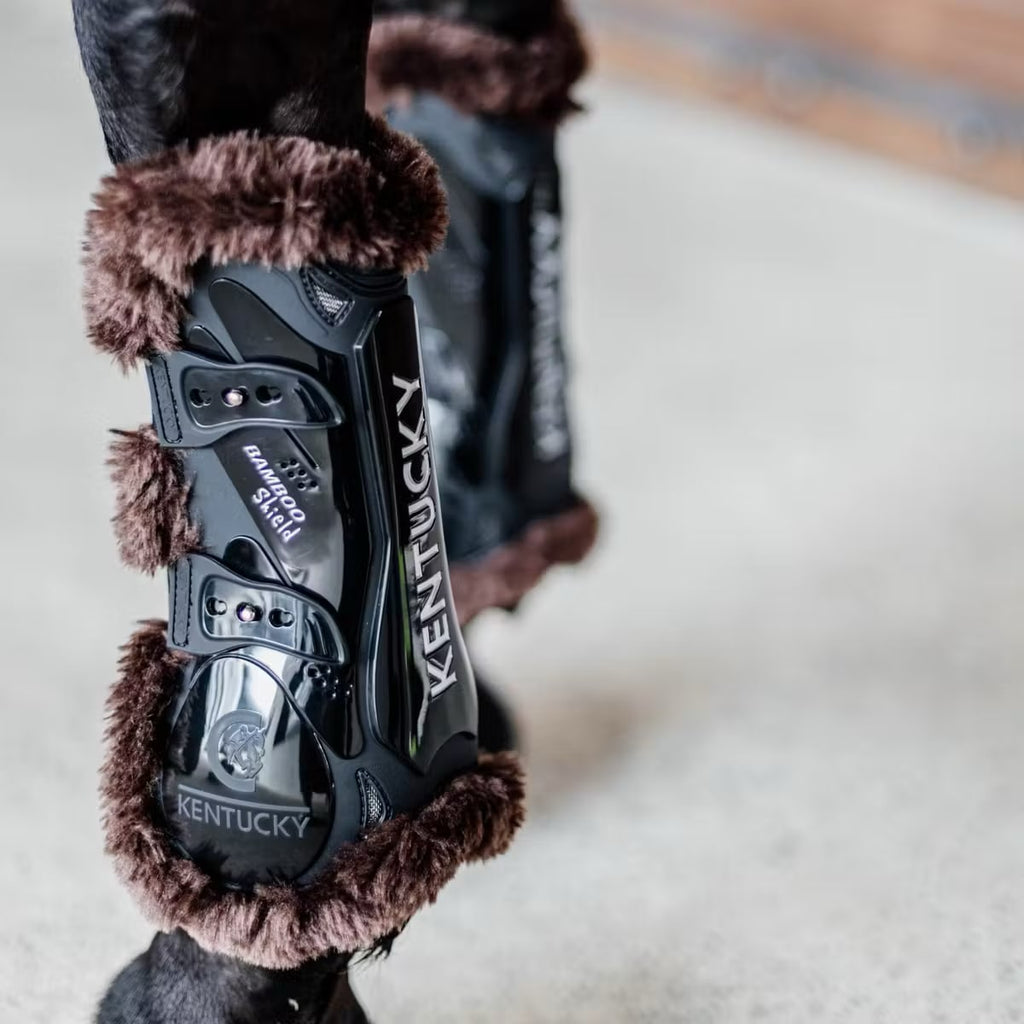 Kentucky Vegan Sheepskin Tendon Boots Bamboo Elastic - Løwenborg - Kentucky Horsewear