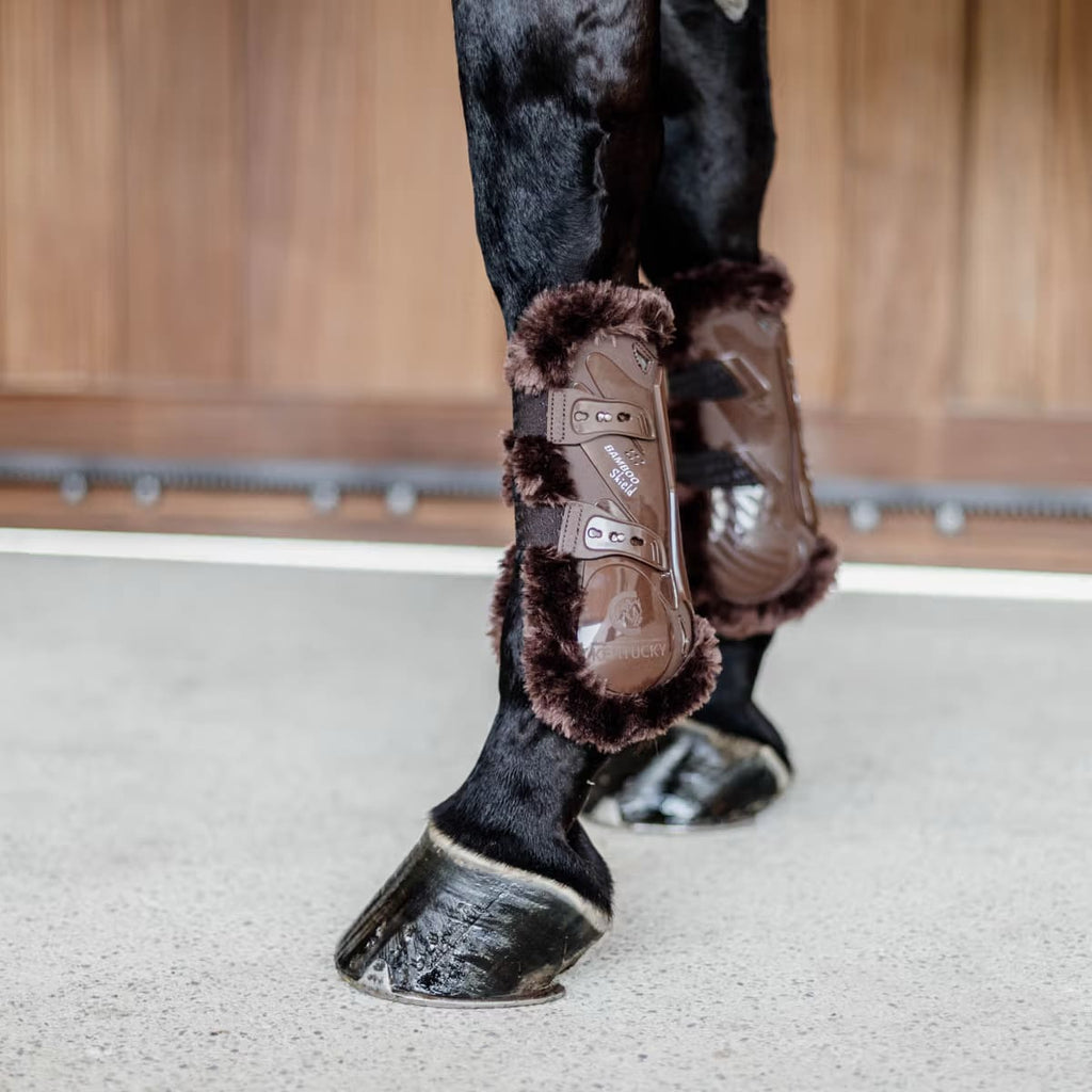 Kentucky Vegan Sheepskin Tendon Boots Bamboo Elastic - Løwenborg - Kentucky Horsewear